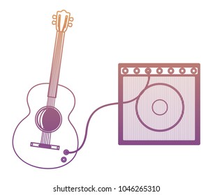 guitar with ampliflier icon 