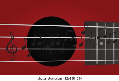 Guitar background. vector illustration