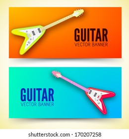 guitar banner background concept. Vector illustration