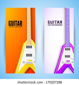 guitar banner background concept. Vector illustration