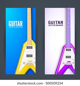 guitar banner background concept. Vector illustration
