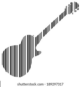 Guitar Barcode Icon Stock Vector (Royalty Free) 189297317 | Shutterstock