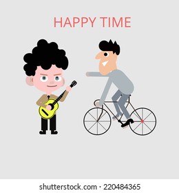 Guitar and Bicycle