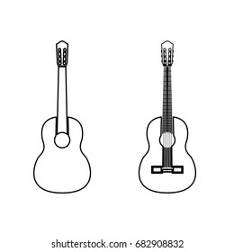 Guitar black icon .