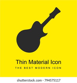 Guitar black shape bright yellow material minimal icon or logo design