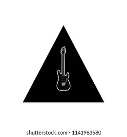 guitar in a black triangle