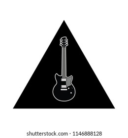 guitar in a black triangle