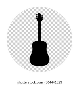 Guitar  - black vector icon