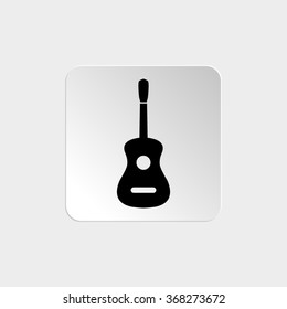 Guitar  - black vector icon