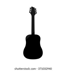 Guitar  - black vector icon