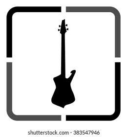 Guitar  - black vector icon