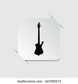 Guitar  - black vector icon