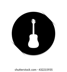 Guitar  - black vector icon