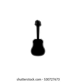 Guitar  - black vector icon