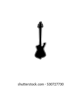 Guitar  - black vector icon