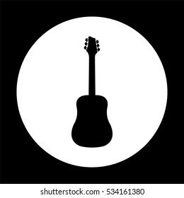 Guitar  - black vector icon