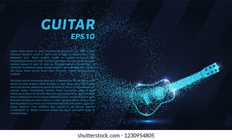Guitar blue points of light