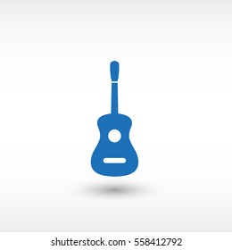 Guitar -  blue vector icon