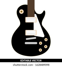 guitar body flat illustration design