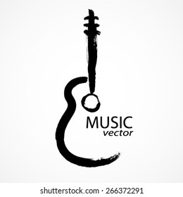 Guitar Brush Shape / Music Vector