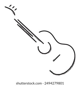 guitar brush strokes on a white background. Vector illustration.