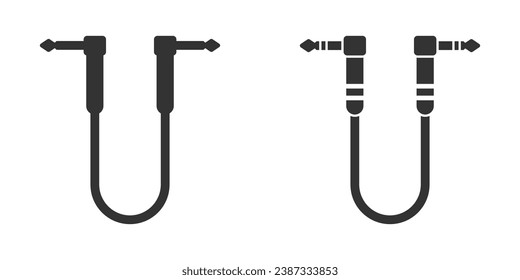 Guitar cable icon. Vector illustration.