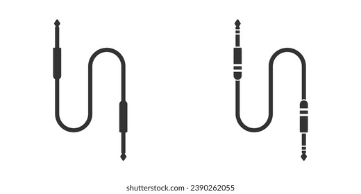 Icono de cable de guitarra. Ilustración vectorial.