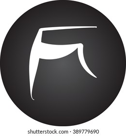 Guitar capo simple icon on colorful round background
