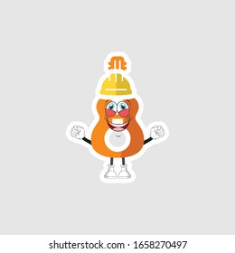 caricaturas de guitarra diseño con sombrero de construcción