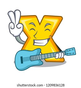 With guitar cartoon multiply sign for calculate math