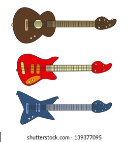 Guitar Cartoon Set