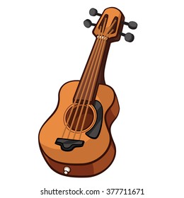 Guitar Cartoon Style, Vector Art And Illustration.