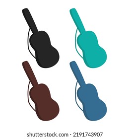 guitar case design vector flat modern isolated illustration