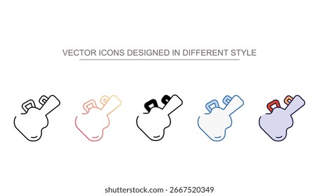 Gitarrenkoffer-Symboldesign mit weißem Hintergrund - Stockgrafik
