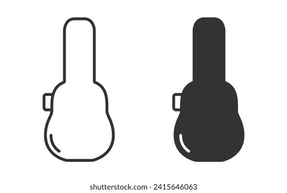 Icono de caso de guitarra. Ilustración vectorial.