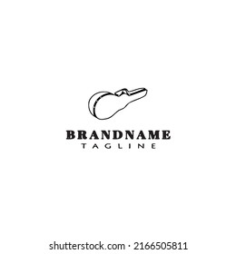 guitar case logo icon design template modern vector illustration