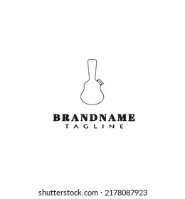 guitar case logo icon design template modern vector illustration