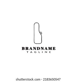 guitar case logo icon design template modern vector illustration