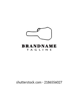 guitar case logo icon design template modern vector illustration