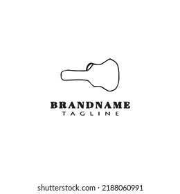 guitar case logo icon design template modern vector illustration
