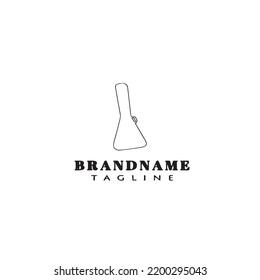 guitar case logo icon design template modern vector illustration