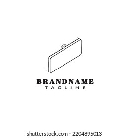 guitar case logo icon design template modern vector illustration