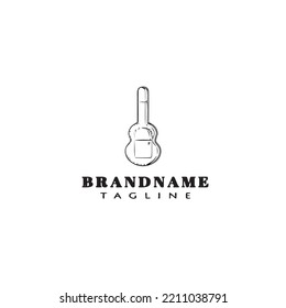 diseño de icono del logotipo del caso de la guitarra