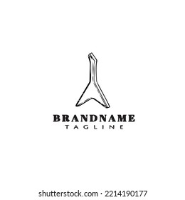 diseño de icono de logotipo de caso de guitarra ilustración moderna de vector
