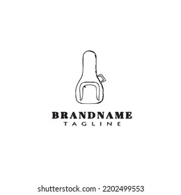 guitar case logo icon template modern vector illustration