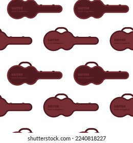 Guitar case pattern on white background