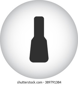 Guitar case simple icon  on round background