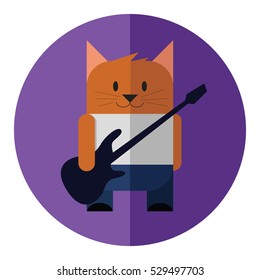 Guitar cat.  Music, drive and rock-n-roll!rive and rock-n-roll!