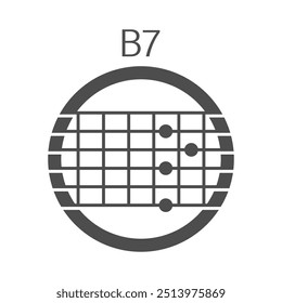 Guitar chord icon design template
