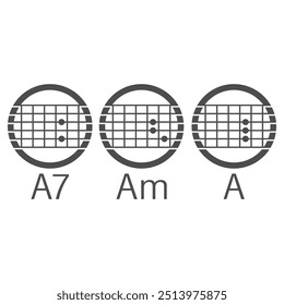 Guitar chord icon design template